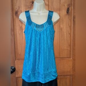 Heart Soul‎ Turquoise Textured Top